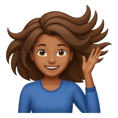brown skin girl flipping her hair to the side  sticker