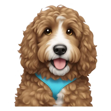 Bernedoodle in swimming suit sticker