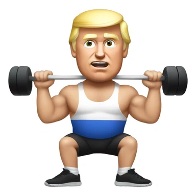 Trump working out with Vladimir Putin  sticker