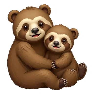 Bear and a sloth sticker