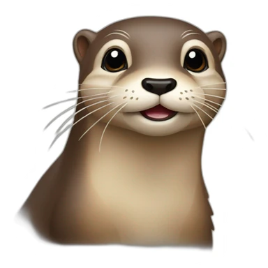 Loutre avec une noisette sticker