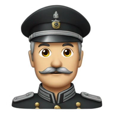 German général with square mustache sticker
