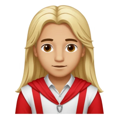 Adonis, Desire God from Rome Mythology with long blonde hair, red and white outfit, sticker