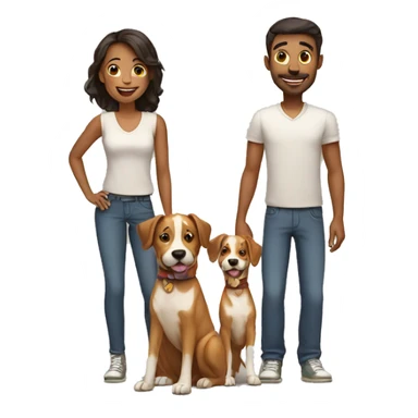 family with dog 3 sticker