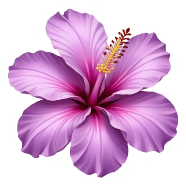 single lilac hibiscus blossom facing left in png form  sticker