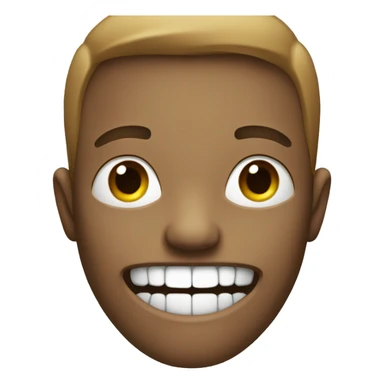 neutral expression with two big teeth sticker