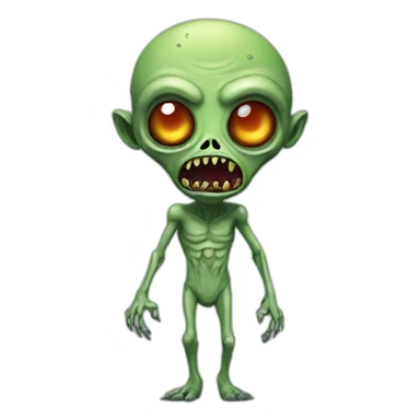 zombie alien sticker