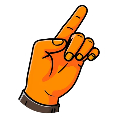 blue middle finger sticker
