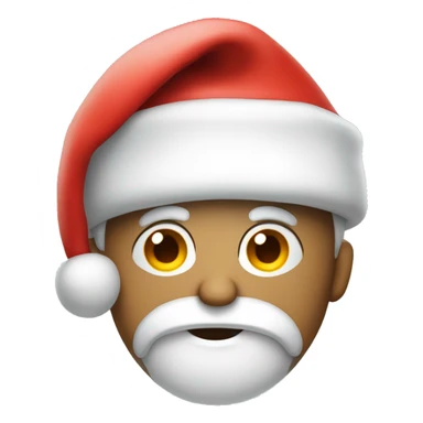 Frown emoji in Santa hat sticker