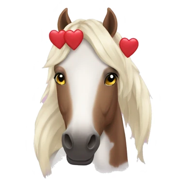 horse with hearts sticker