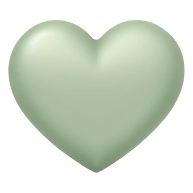 light sage green heart sticker