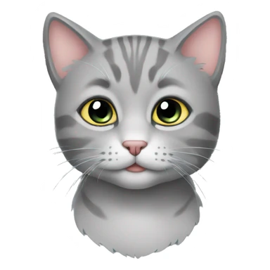 cuty gray cat sticker