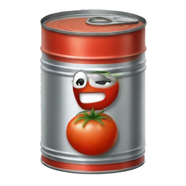 tomato in a metal can sticker