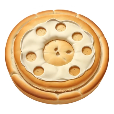 round focaccia white without seasoning sticker