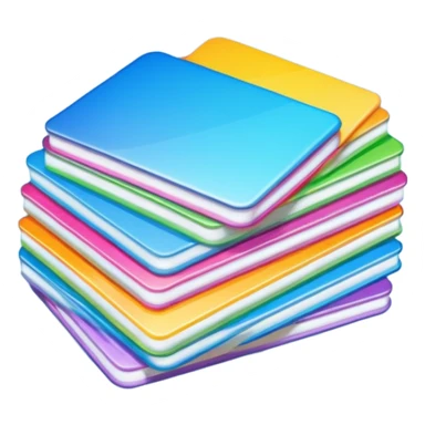 A stack of postcards sticker