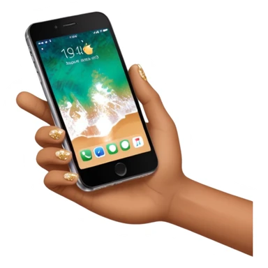 hand putting a phone aside with sparkles sticker