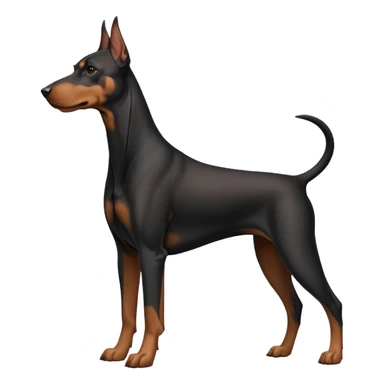 dog doberman full body sticker