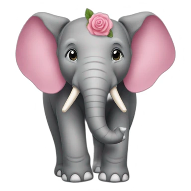 Éléphant rose avec des ailes sticker