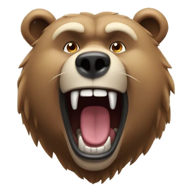 Roaring bear sticker