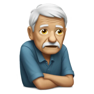 Hunched over old person sticker