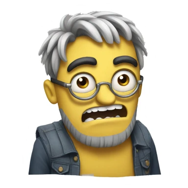 Growling minion sticker