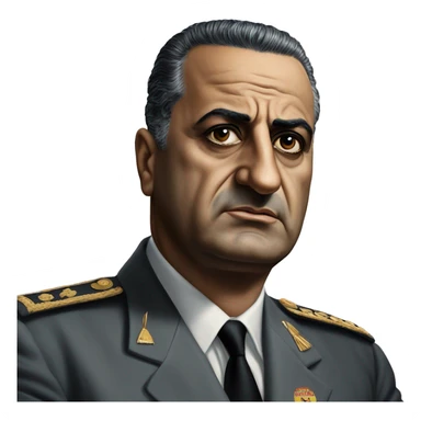 Gamal Abdel Nasser photorealistic sad sticker