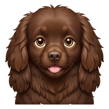 Boykin spaniel with extra fluffy hair sticker