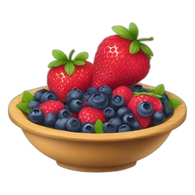 assiette fraise framboise myrtille sticker