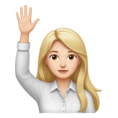 양손을 올리고 있는 여자 sticker