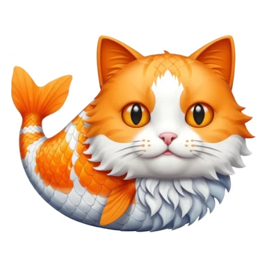 Un gato con cuerpo de pescado  sticker