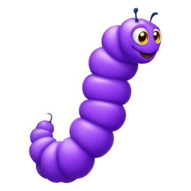 purple caterpillar sticker