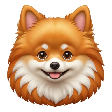 happy Pomeranian dog iOS Style sticker
