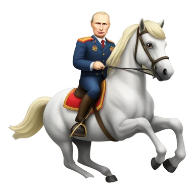 Putin riding a horse sticker
