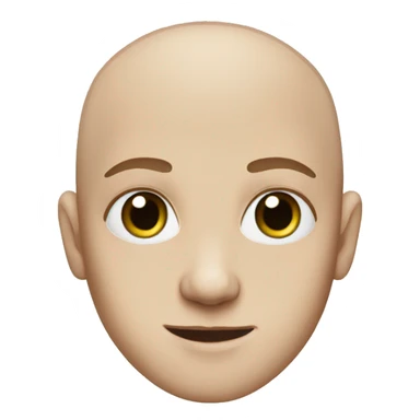 young male, bald, blue eyes sticker
