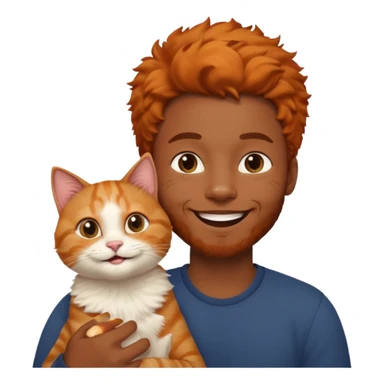 black guy with orange cat sticker