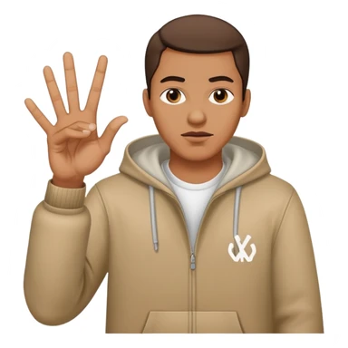 Gang member throwing up gang signs sticker