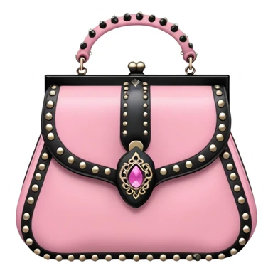 pink and black gothic purse sticker
