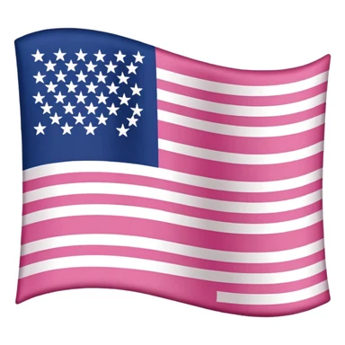 pink american flag without flagpole sticker