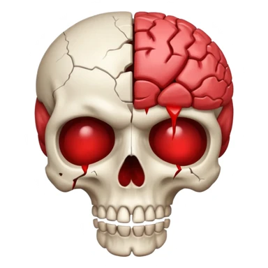 skull with a blown mind sticker