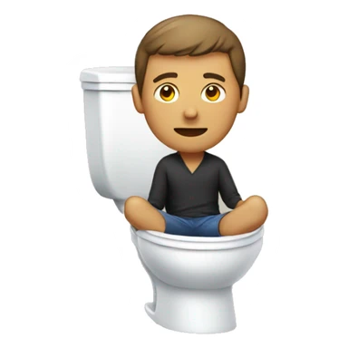 Man in a toilet sticker