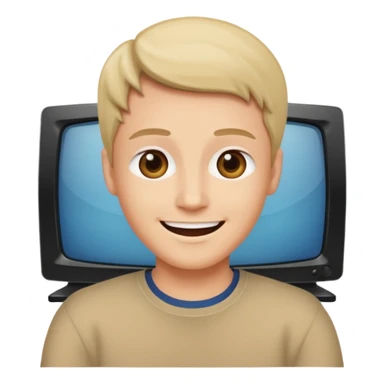 Relaxing watching tv sticker