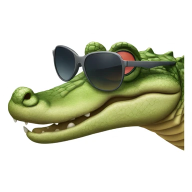 Crocodile wearing sunglasses  sticker