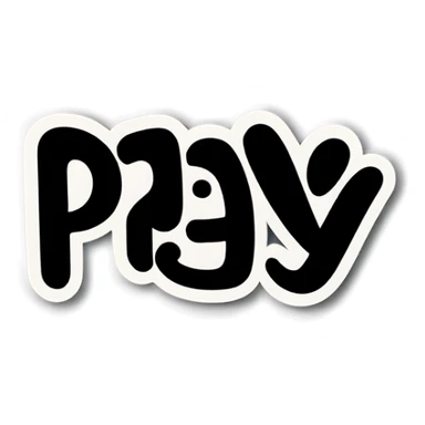 The word pray in coquette aesthetic sticker