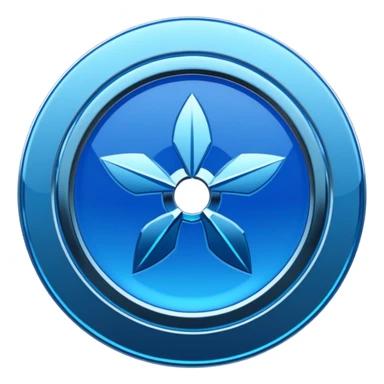 blue sorayama gradient chrome plasma energy coins sticker