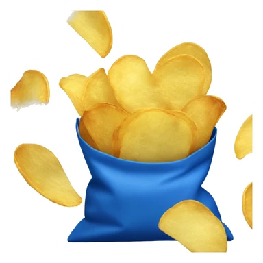 a blue bag of potato chips sticker