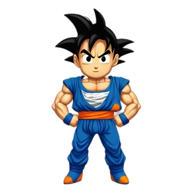 Goku with a shirt saying stfu sticker
