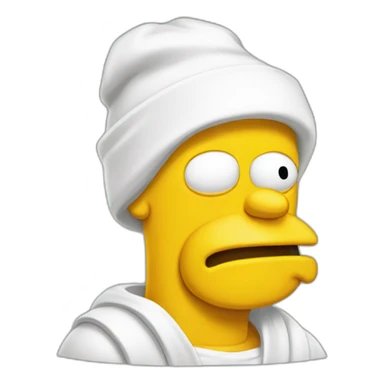 Homero con toalla en la cabeza sticker
