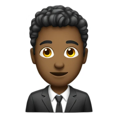 young usual manager with laptop sticker