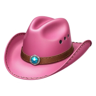 pink cowboy hat tilted to the side sticker