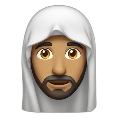 Arabian Man face covered sticker